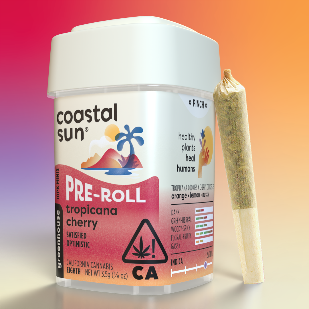 Photograph of product: Coastal Sun | Preroll 10Pk (.35) | Tropicana Cherry
