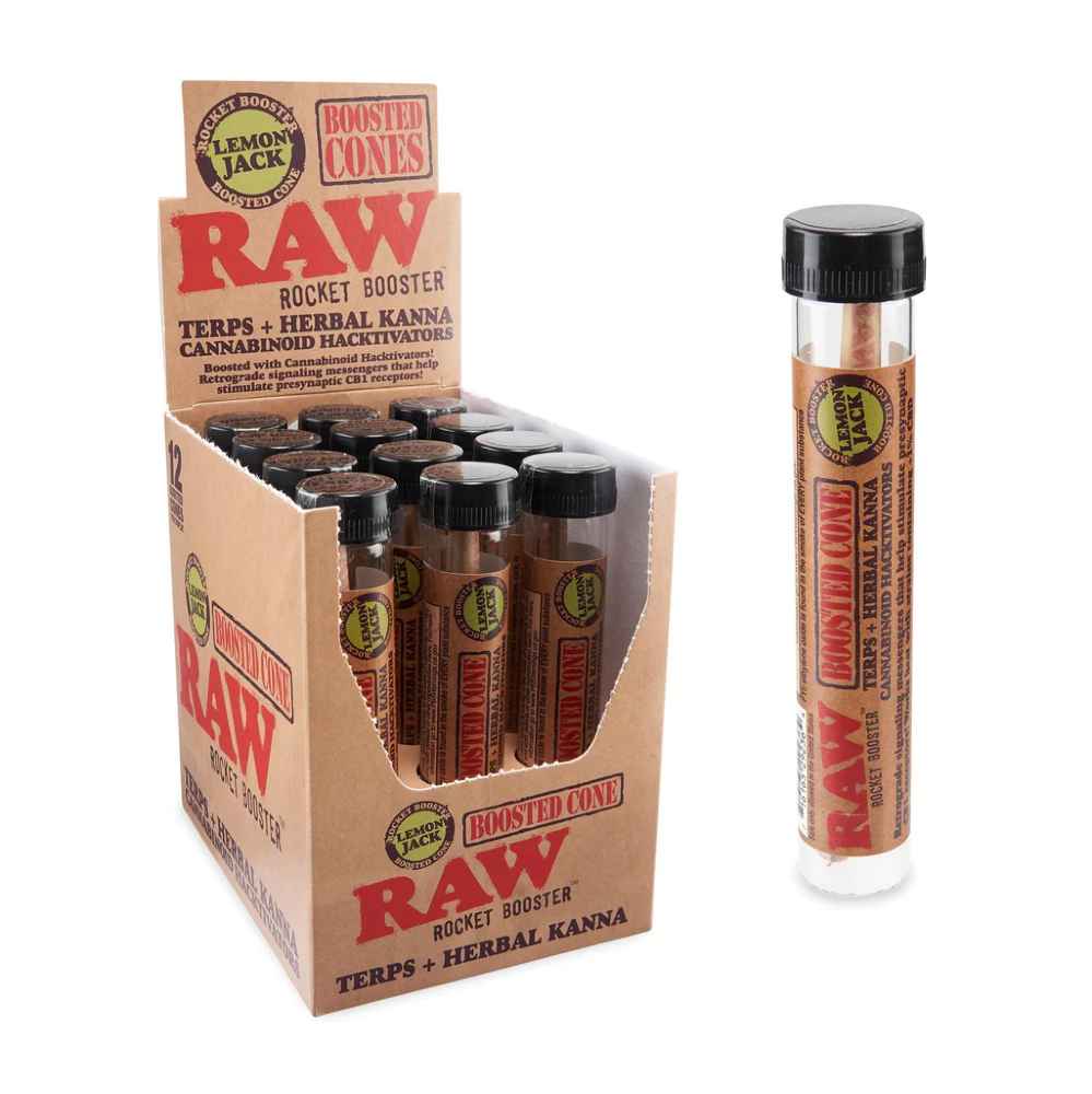 Photograph of product: Raw Rocket Booster Lemon Jack Terpene Infused Cone