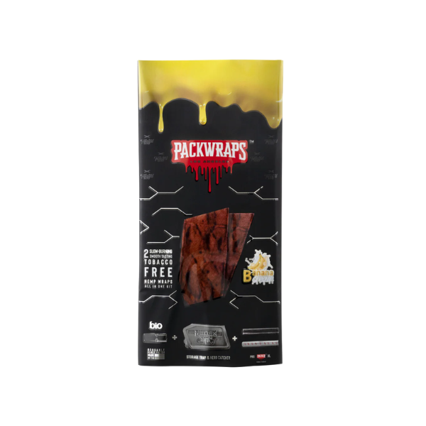 Photograph of product: Packwraps Banana Cream Hemp Wraps 2pk