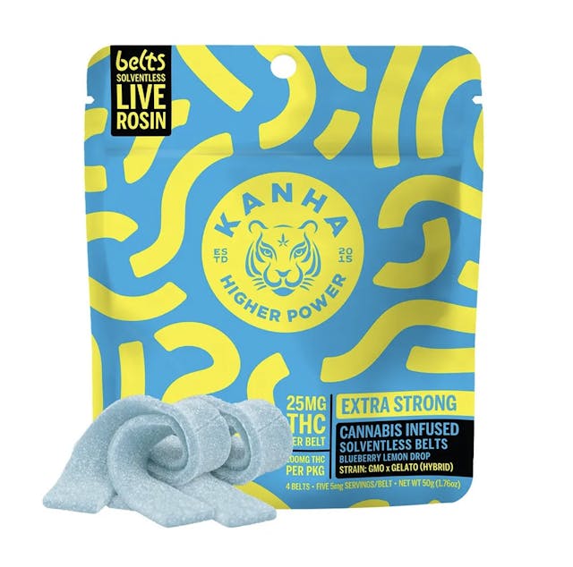 Photograph of product: Blueberry Lemon Drop Solventless Belts (100mg) - 