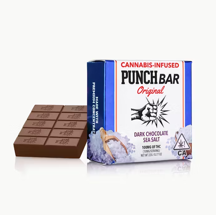 Photograph of product: Punch - Edibles - Chocolate - Dark Chocolate Sea Salt - 100MG