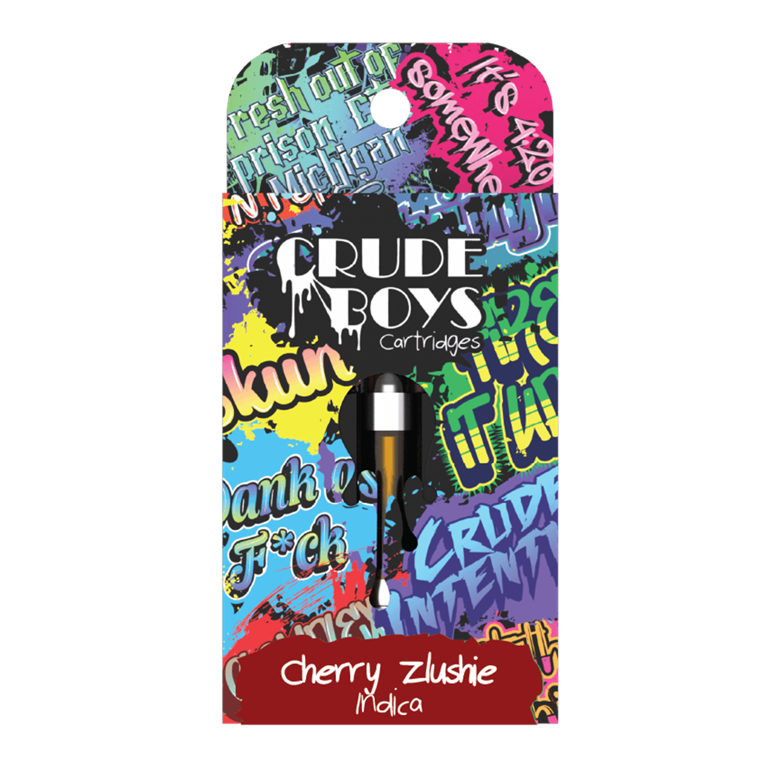 Photograph of product: CRUDE BOYS | CHERRY ZLUSHIE | Oui'd | 510 CARTRIDGE | 1G | REC