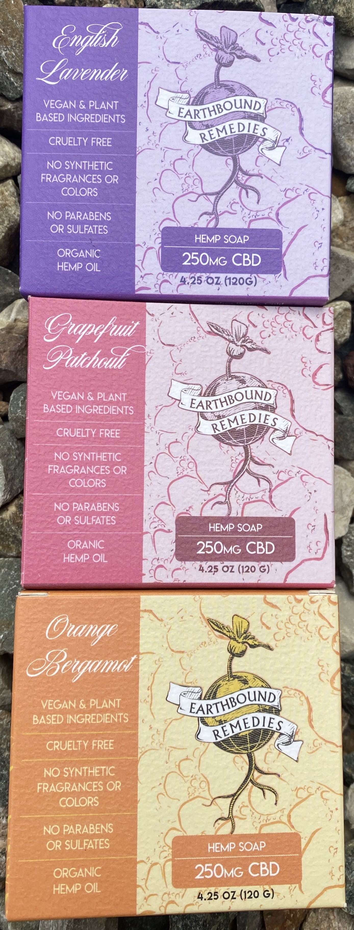 Photograph of product: EARTHBOUND REMEDIES | BOTANICAL FULL-SPECTRUM CBD SOAP