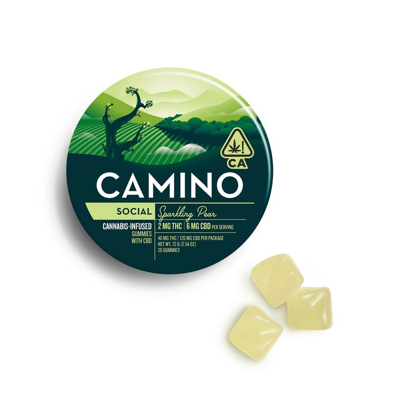Photograph of product: CAMINO 6:2 SPARKLING PEAR SOCIAL 20 PACK GUMMIES