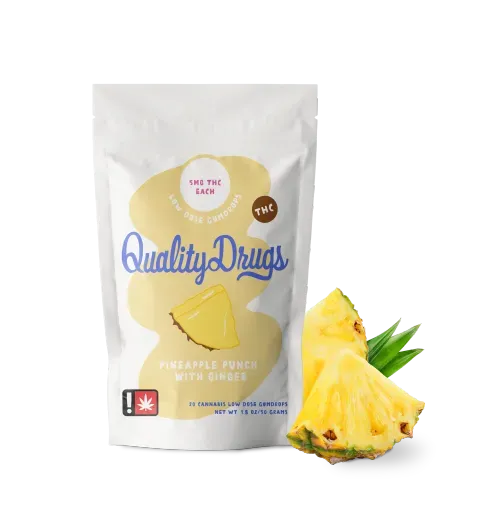 Photograph of product: Quality Drugs - PINEAPPLE GINGER - 20pc Gummy - (100mg) - S