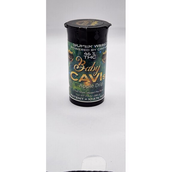 Photograph of product: Caviar Gold - Apple Drip 5pk Baby Cavis Infused Pre-Rolls