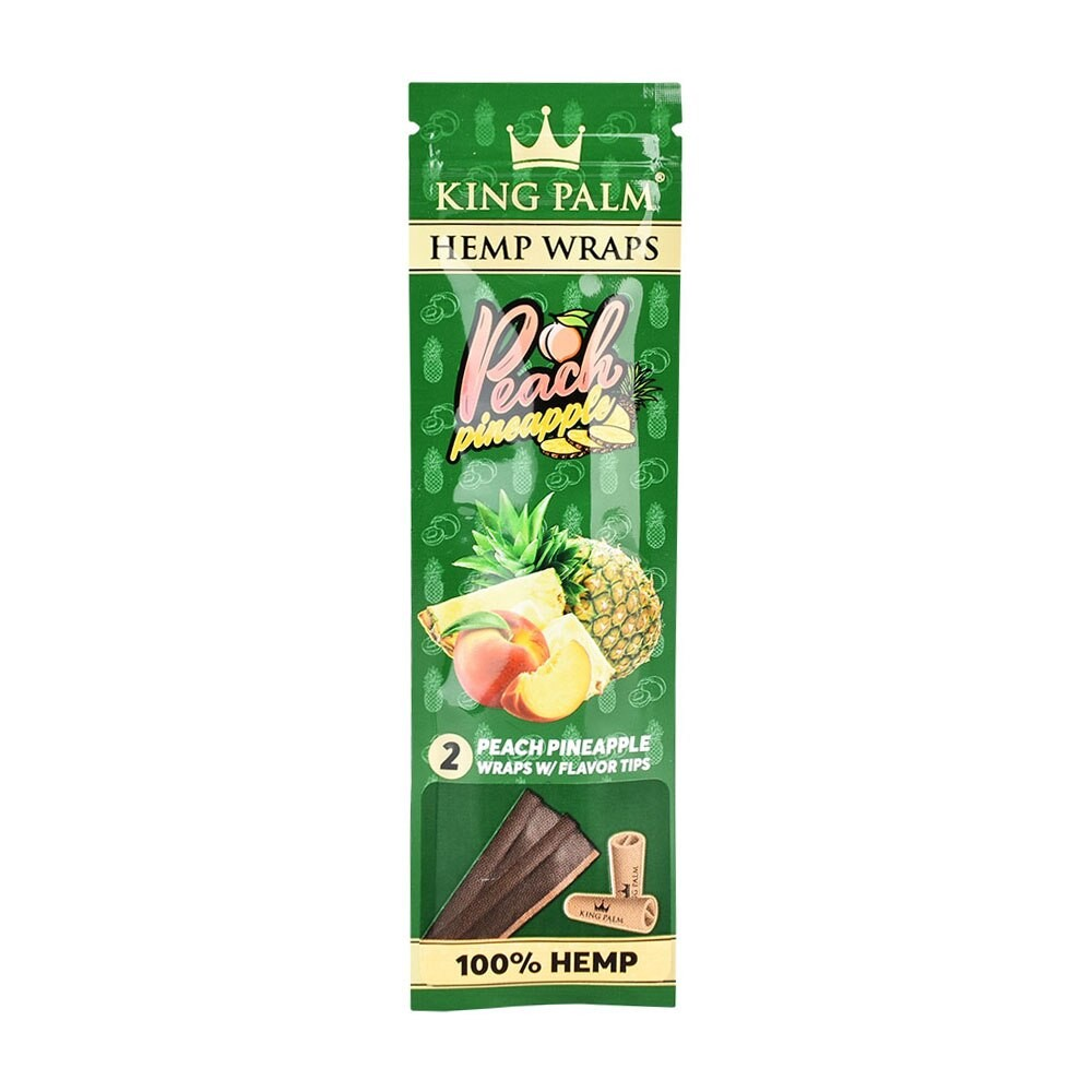Photograph of product: King Palm Hemp Wraps Peach Pineapple 2pk