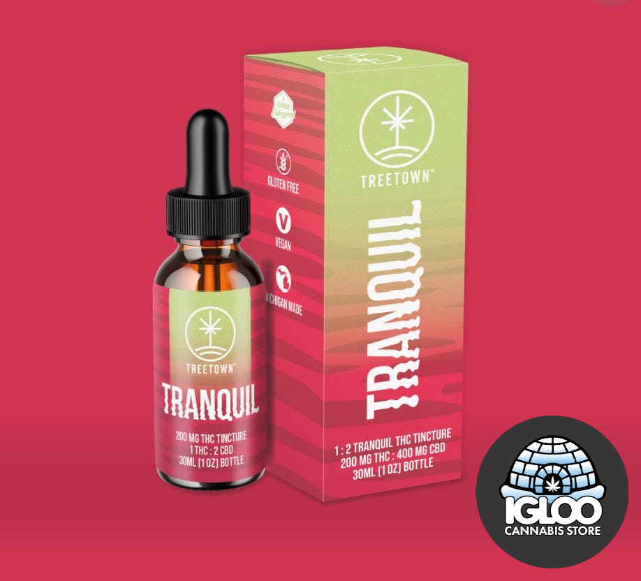 Photograph of product: Treetown | Tincture | "Tranquil" 1:2 TH-oui:CBD (200mg)