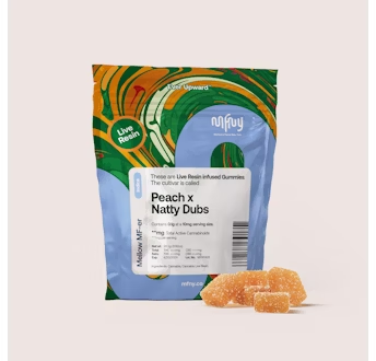 Photograph of product: MFNY | Peach x Natty Dubs | Resin Gummies | 100mg