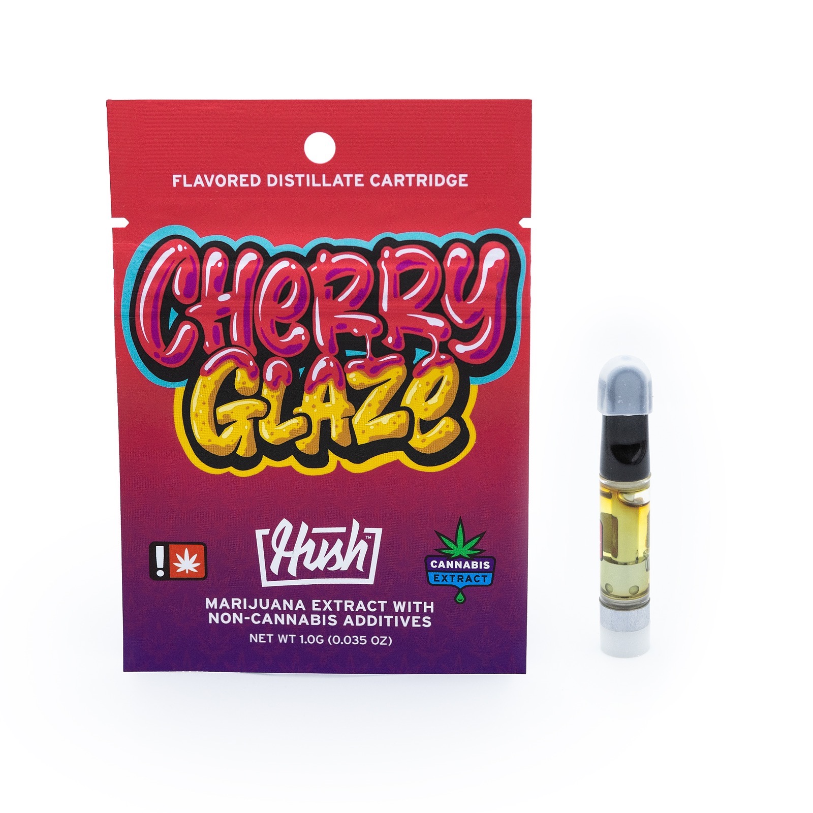 Photograph of product: Cherry Glaze Hybrid 1g Distillate Cartridge