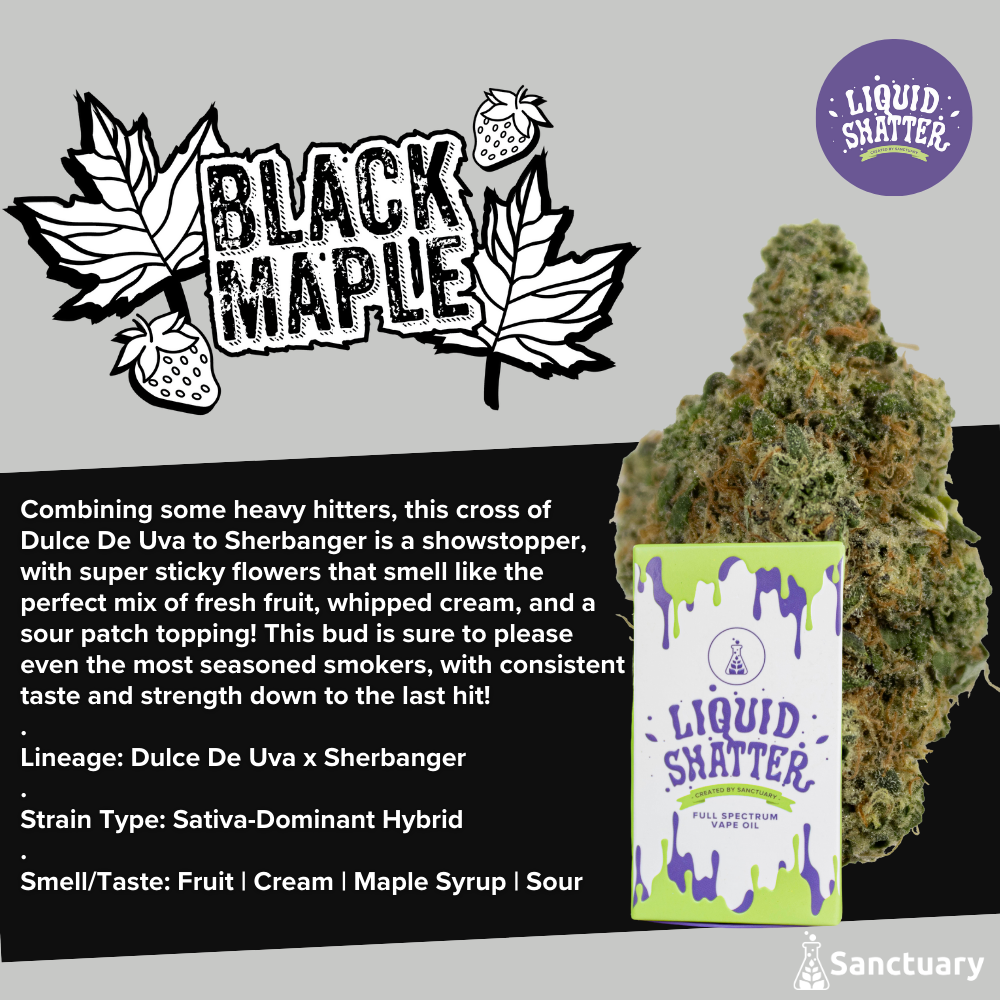 Photograph of product: Black Maple | Full Spectrum Cartridge | 0.5g