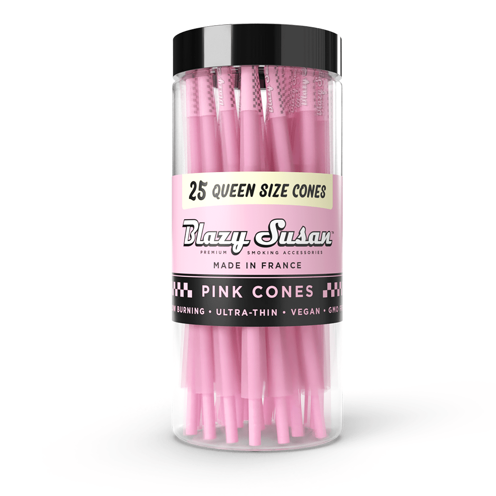 Photograph of product: Blazy Susan Queen Size Pink Pre-Rolled Cones