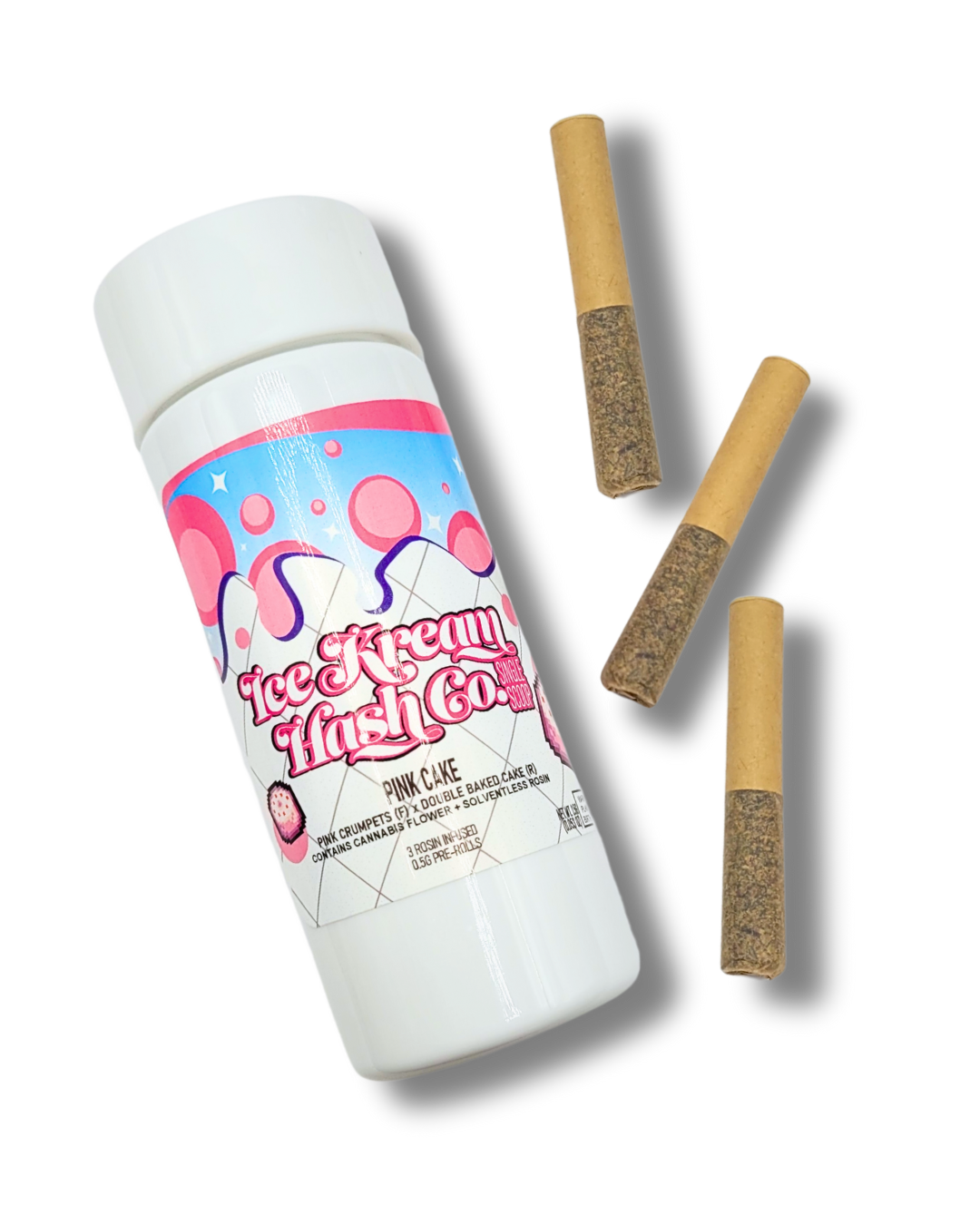 Photograph of product: IKHCO | Pink Cake | Rosin Infused PRJ | Single Scoops 3pk | 1.5g