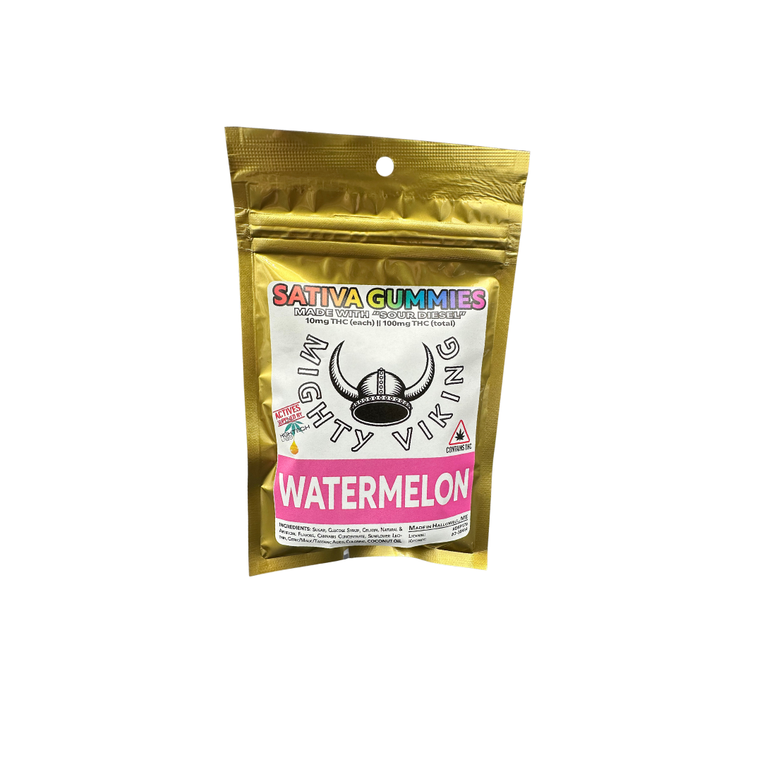 Photograph of product: Mighty Viking 10mg Oui'd Gummies - Watermelon