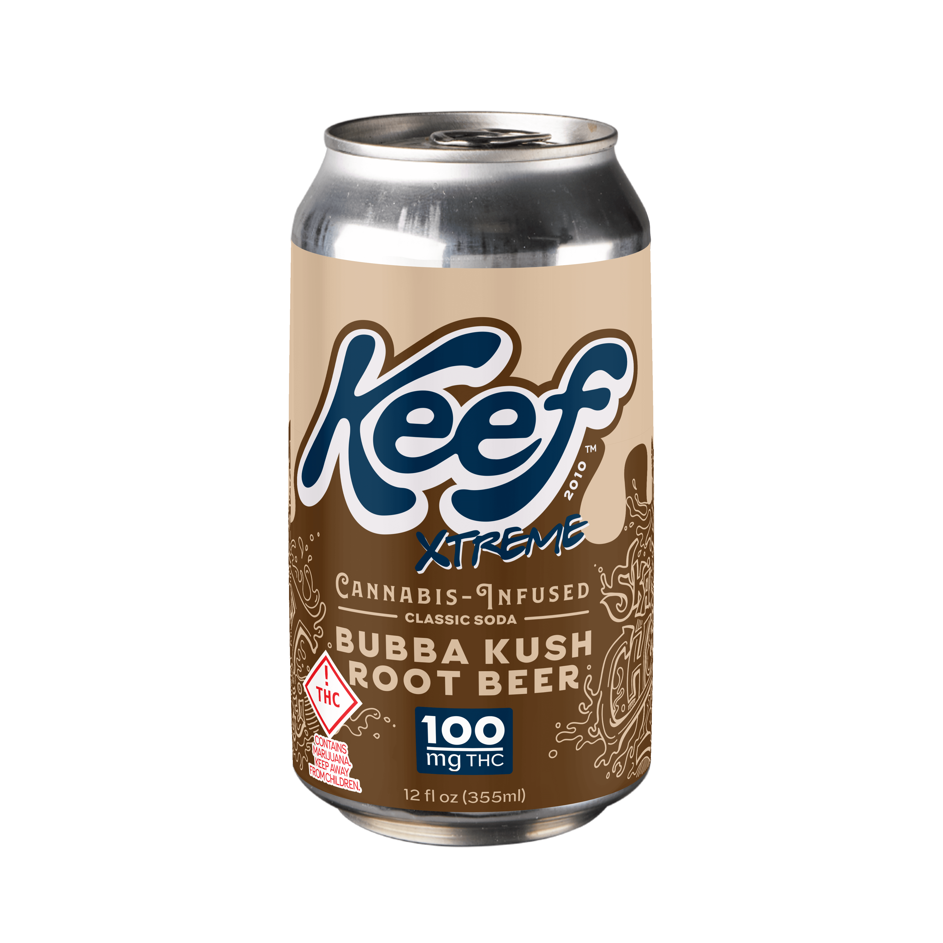 Photograph of product: Keef Cola | 100MG Xtreme | REC - Bubba Kush Root Beer