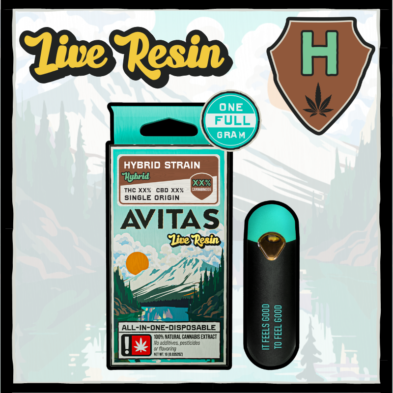 Photograph of product: Avitas Dragon OG Live Resin All-In-One Vape Pen-1g