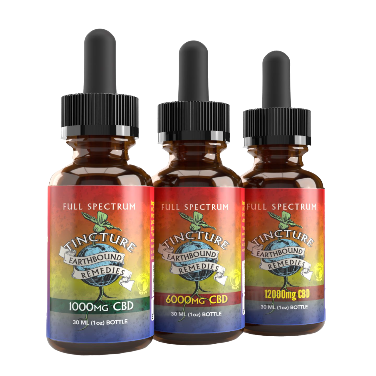 Photograph of product: CBD 1000mg Full Spectrum Tincture by Earthbound Remedies