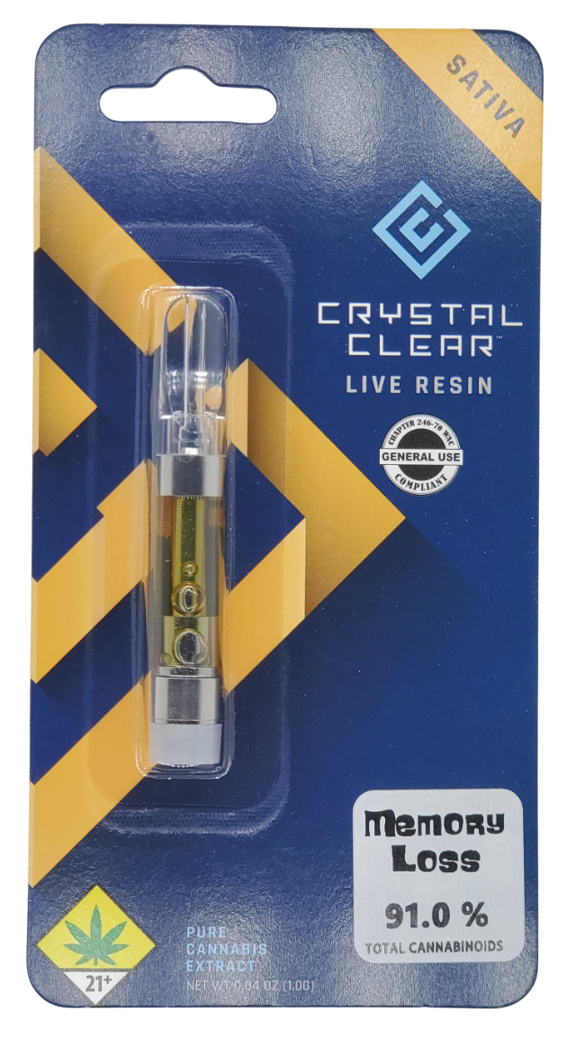 Photograph of product: Crystal Clear VAPE Memory Loss LR Cart 1g