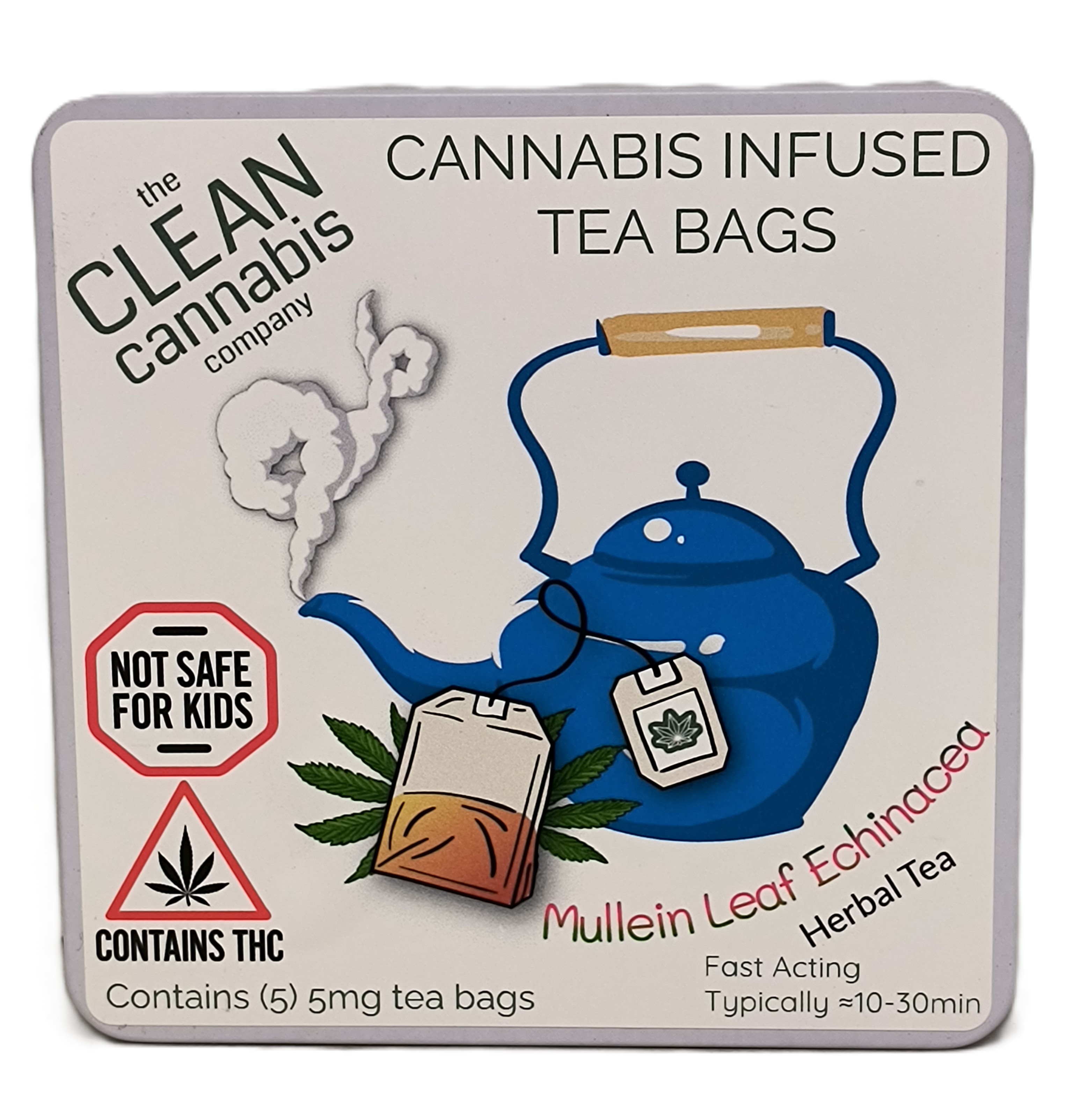 Photograph of product: Mullein Echinacea Tea Bags | 25mg TH-oui | Clean Oui'd