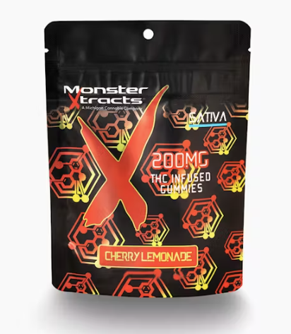 Photograph of product: MONSTER | 200MG GUMMIES | CHERRY LEMONADE