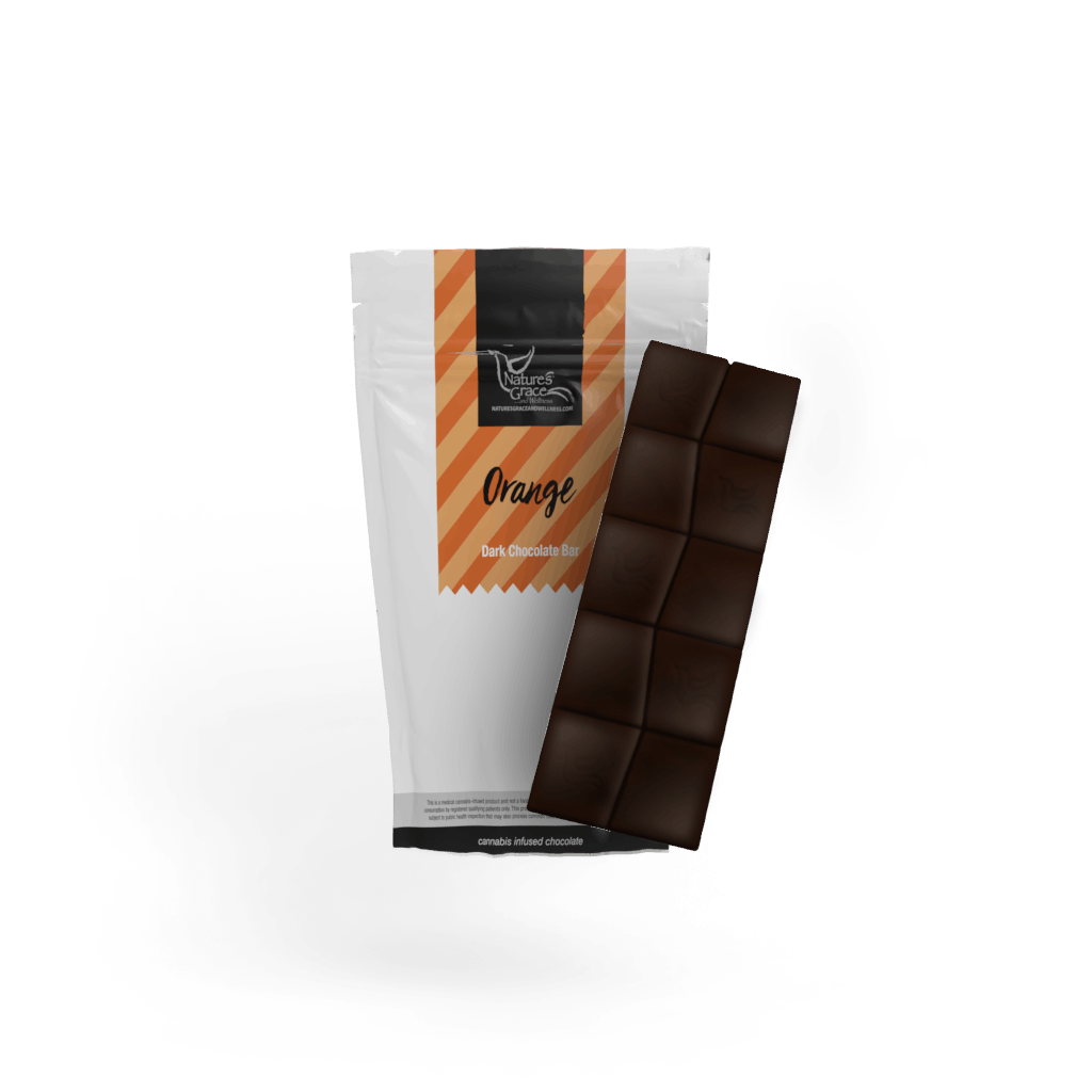 Photograph of product: Orange Dark Chocolate Bar - 100mg