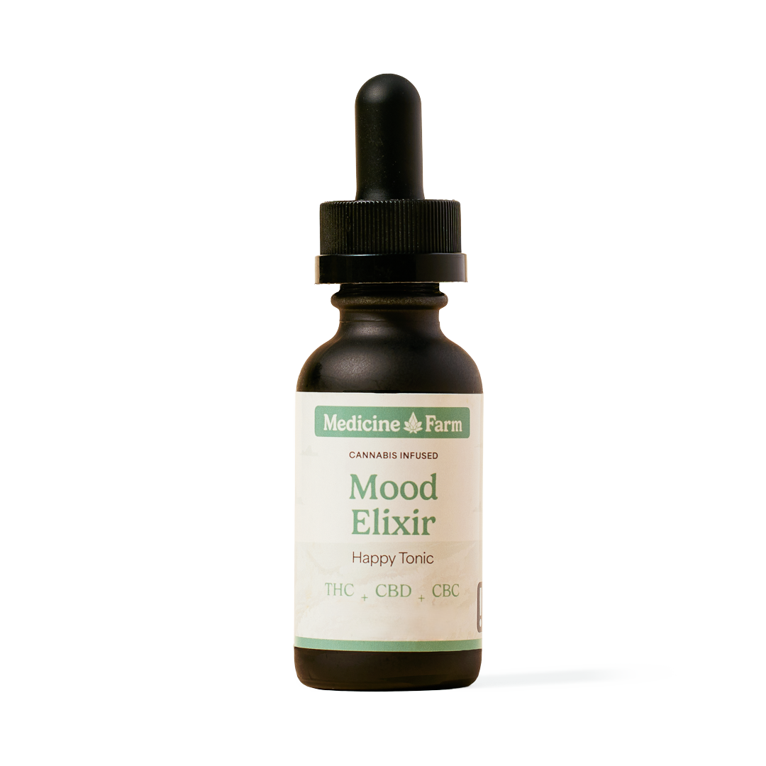 Photograph of product: Medicine Farm Botanicals 0.5 fl oz TH-oui:CBD:CBC MOOD ELIXIR - HAPPY TONIC Oui'd & Hemp Tincture