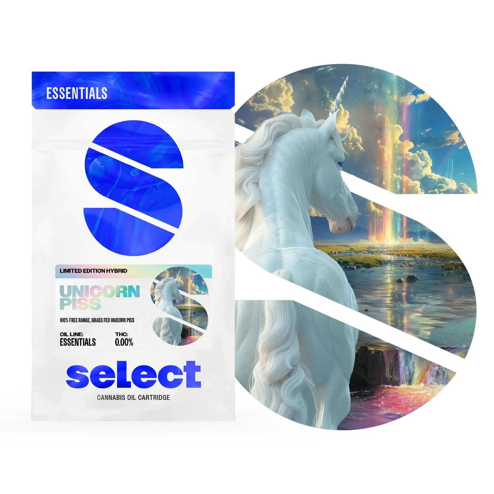 Photograph of product: Unicorn Piss - Select Essentials - 1g Vape Cart