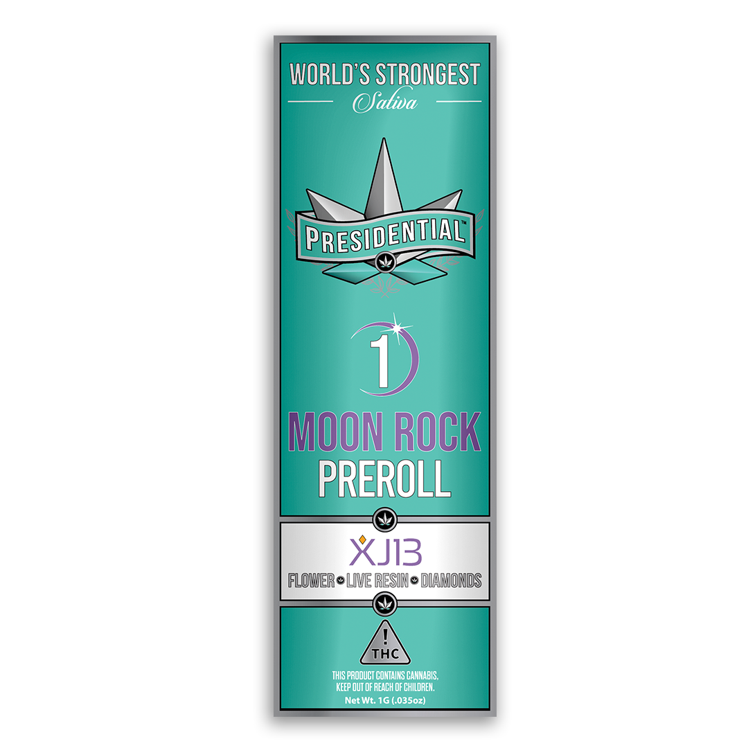 Photograph of product: Presidential Moon Rock XJ 13 Infused Preroll 1g