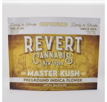 Photograph of product: Revert - Master Kush - Pre-Ground Kief Infused Flower - 14g