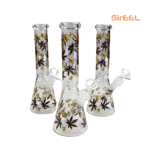 Photograph of product: SirEEL | 420 Rasta Leaf Beaker Bong