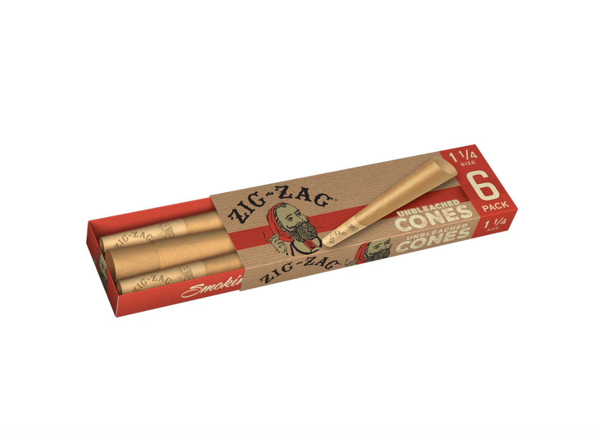Photograph of product: Zig Zag Unbleached Cone 1 1/4"  6pk