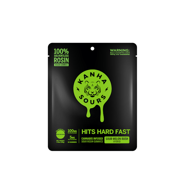 Photograph of product: Sour Melon Rush | Rosin Sours | 100mg