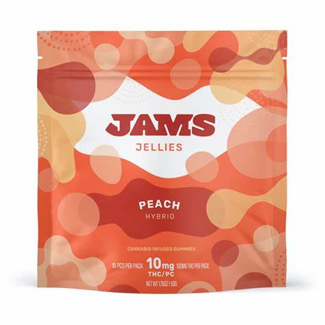 Photograph of product: JAMS- Jellies Peach 100mg TH-oui