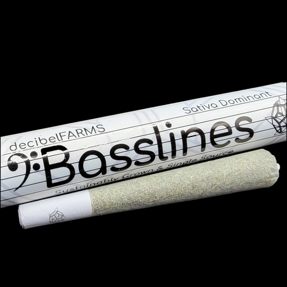 Photograph of product: Basslines Infused Pre-roll | Banana Poison #7 | 1g