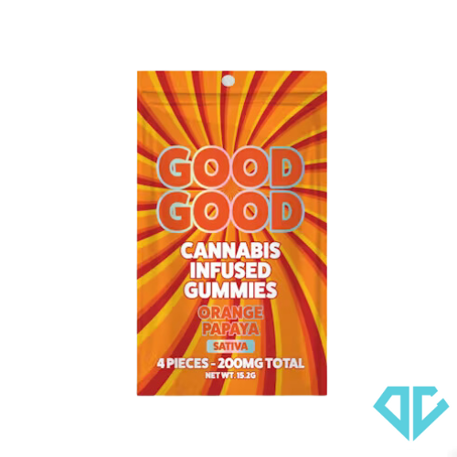 Photograph of product: Good Good Orange Papaya Gummies 200mg
