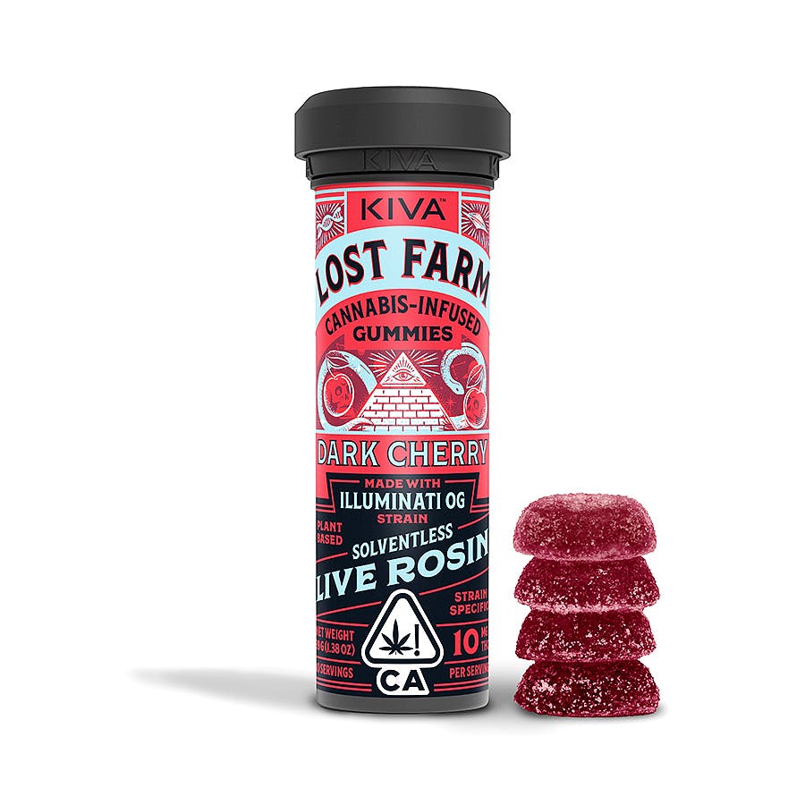 Photograph of product: LOST FARM - DARK CHERRY 100MG GUMMY