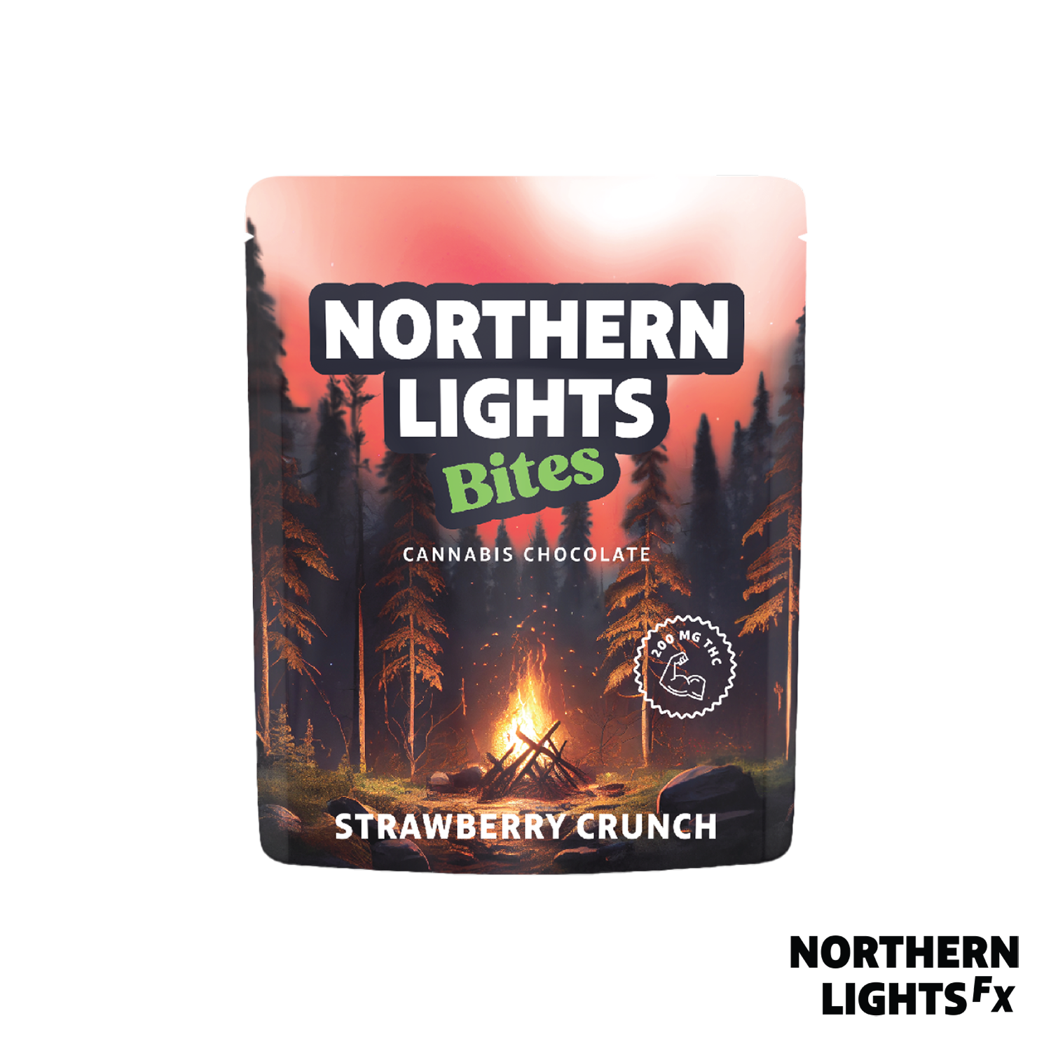 Photograph of product: Strawberry Crunch Chocolate Bites 4pk - 200mg