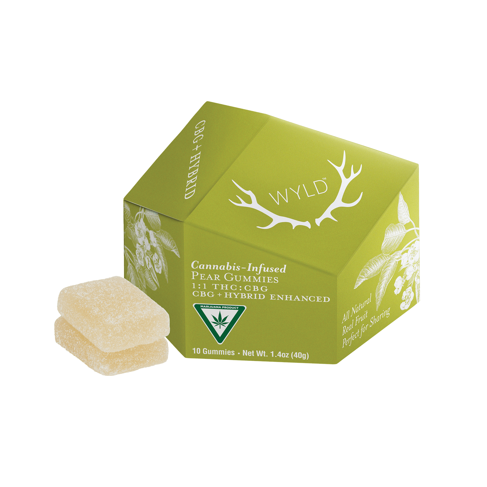Photograph of product: 10mg 1:1 Pear Hybrid Gummies 10pk (w/ CBG)