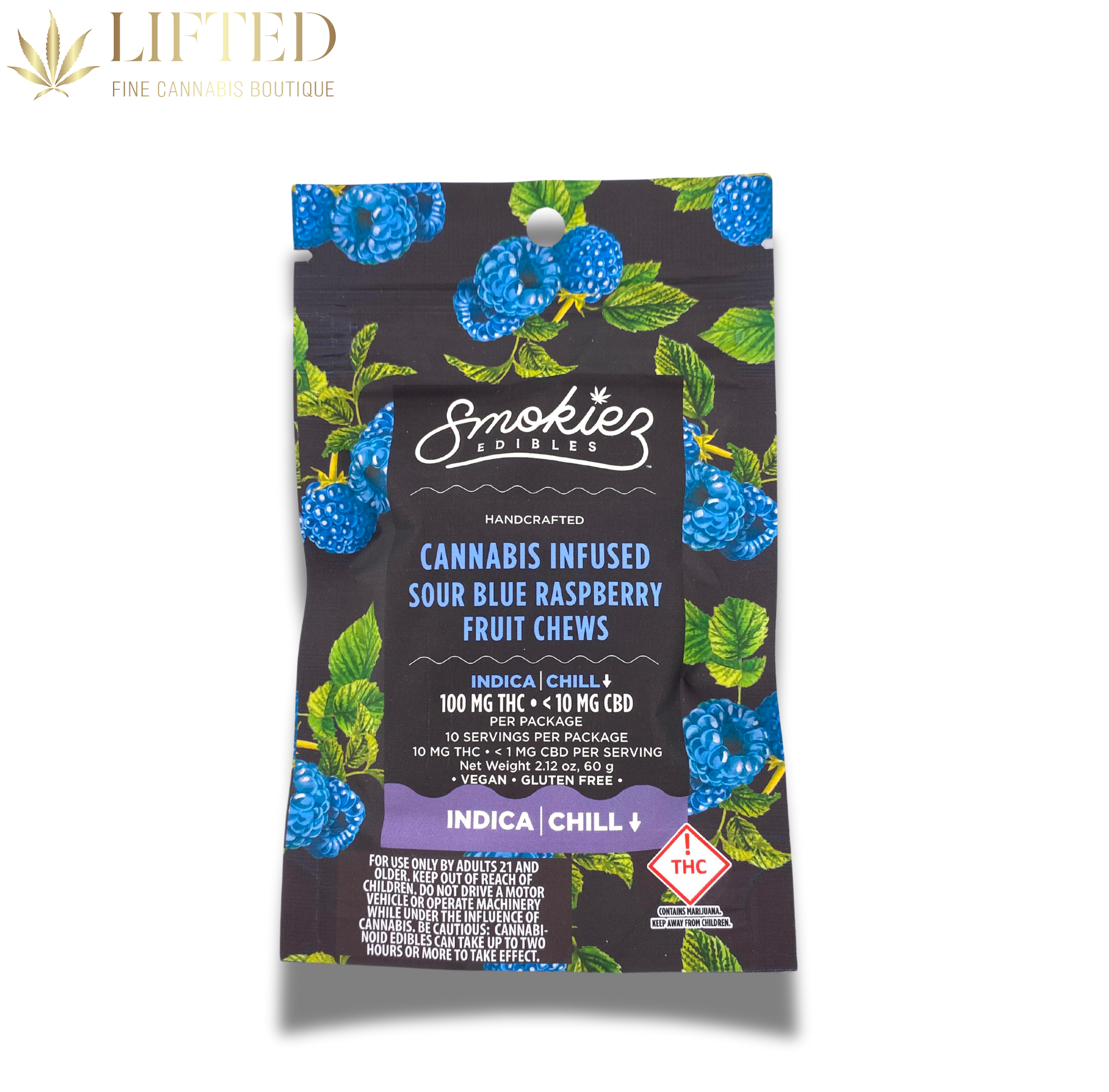 Photograph of product: SMOKIEZ SOUR BLUE RASPBERRY