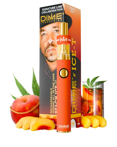 Photograph of product: DIME - Signature Line AIO Vape | Peach Ice T