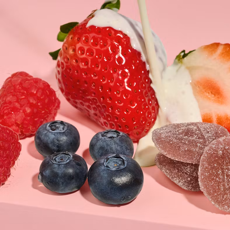 Photograph of product: Berkshire Roots | Berries & Cream | Live au chocolat Rosin Gummies 20 Pack