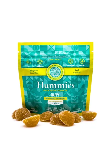 Photograph of product: 5mg Happy (Oui'd) Gummies - Tropical Passionfruit - 20 ct
