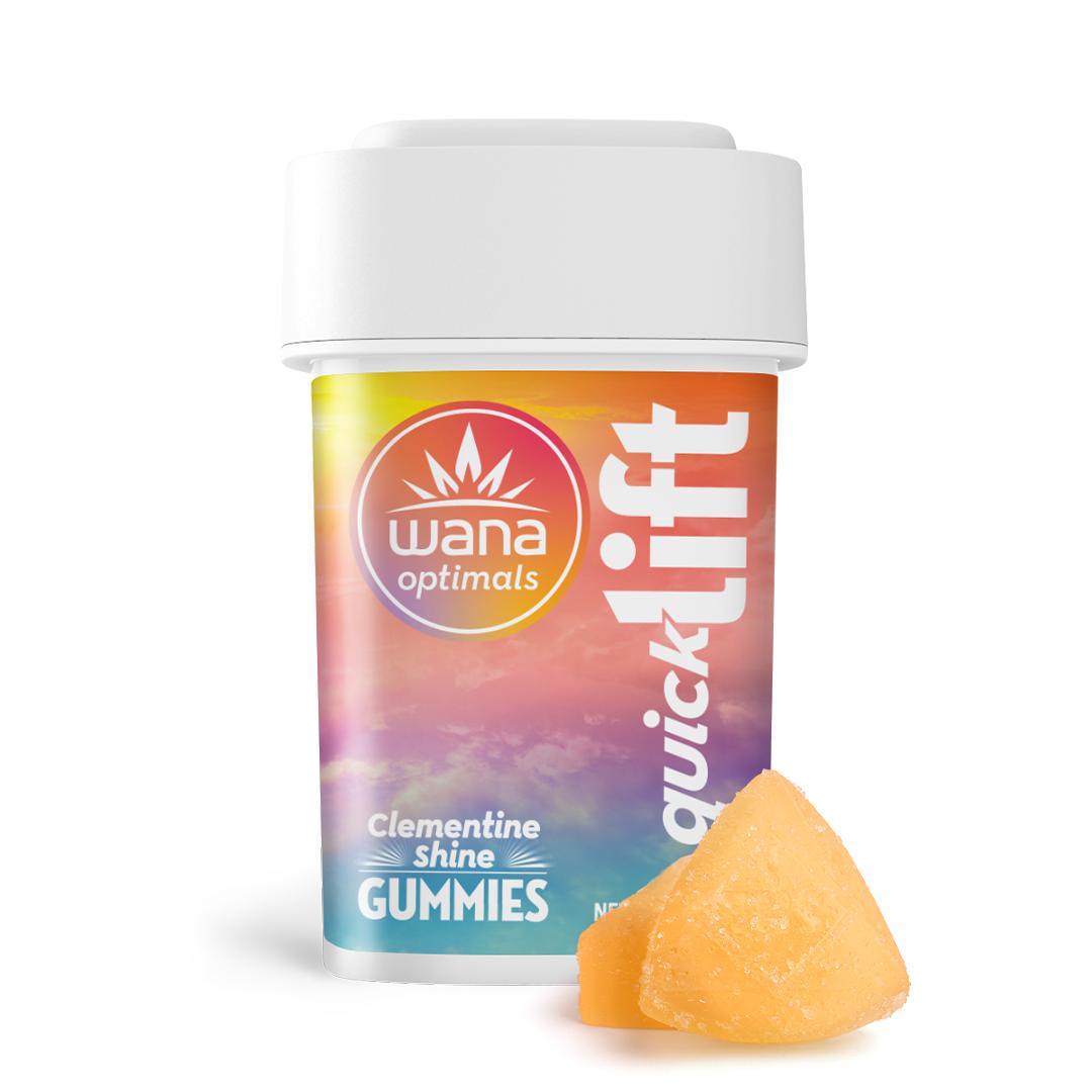 Photograph of product: 1:1:1 (CBC:THC:THCV) Quick Lift Clementine Shine Fast-Acting Fruit Chews 300mg 20pk