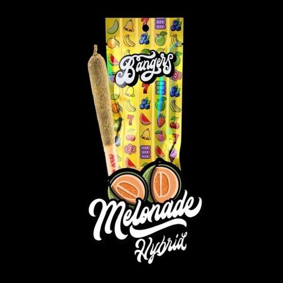 Photograph of product: D. Bangers 1.2g Tripe Infused Pre Roll - Melonade - 