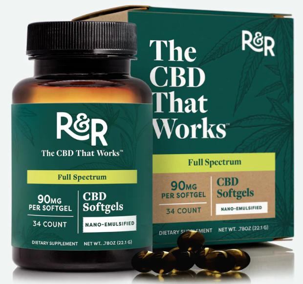 Photograph of product: R&R Medicinals - Hemp CBD - Softgel - 90mg