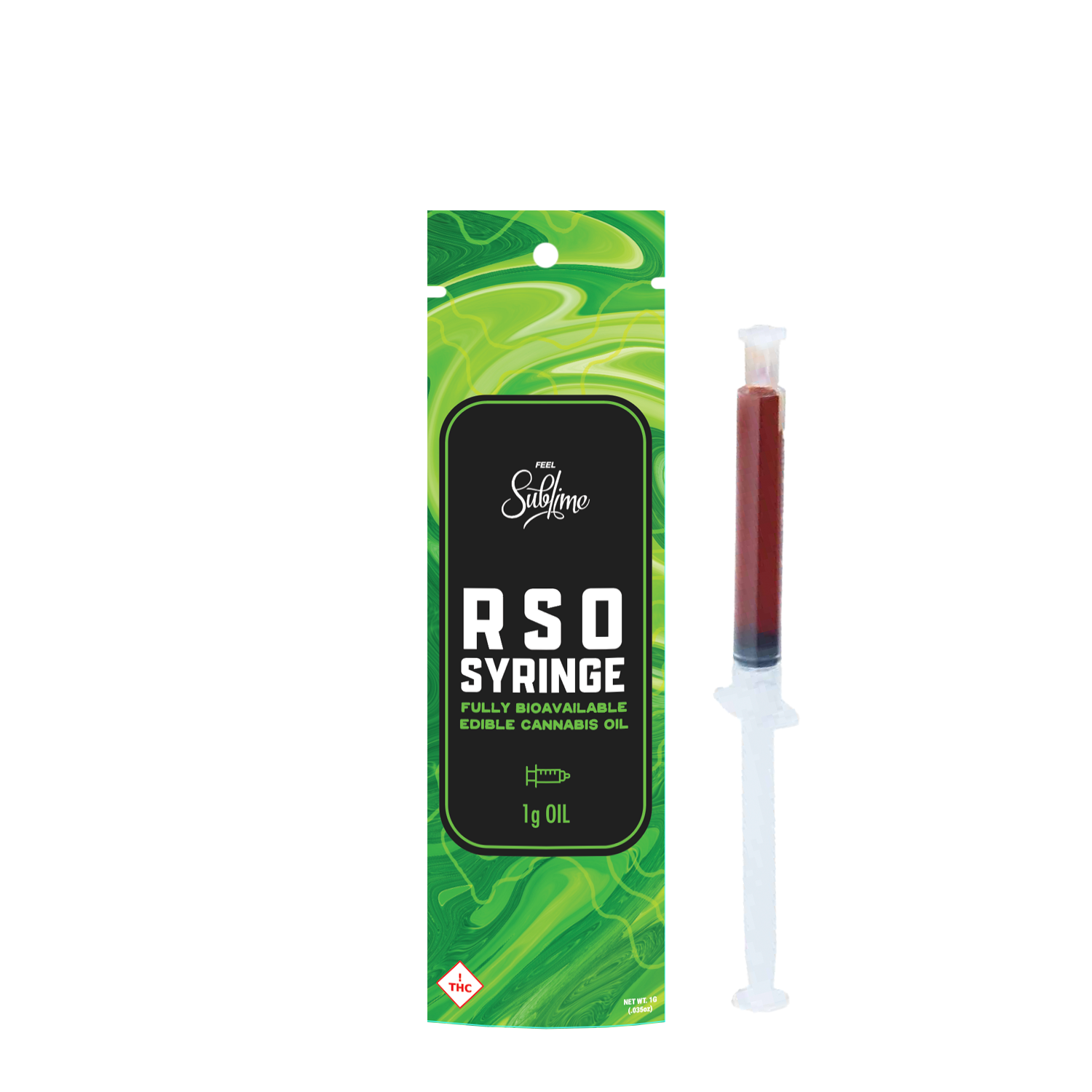 Photograph of product: Sublime RSO Syringe