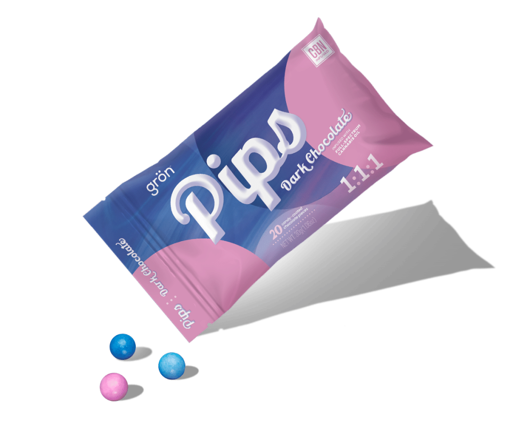Photograph of product: Gron | Pips | Dark Chocolate CBN:CBD:TH-oui