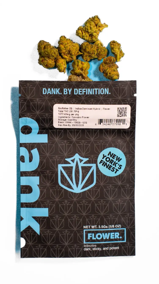 Photograph of product: Godfather OG Sungrown Flower | Bag | Oui'd Dominant | Dank - 3.5g