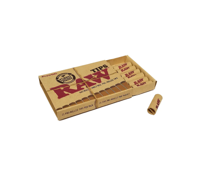 Photograph of product: Raw Prerolled Tips 21ct Pack