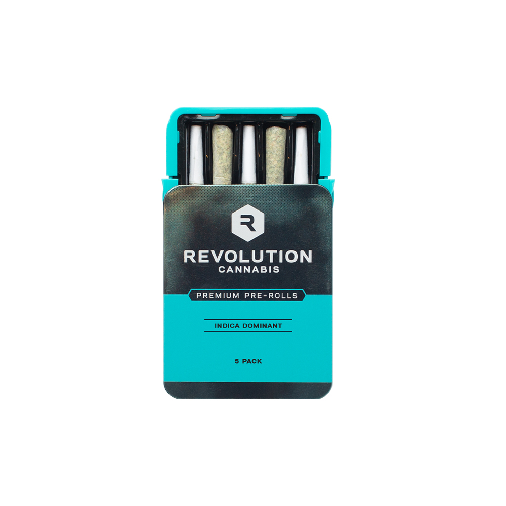 Photograph of product: Revolution Danny Boy OG (I) Pre-Roll Multi Pack 0.5g 5pk